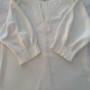 Trina Turk Cream V-Neck Blouse
